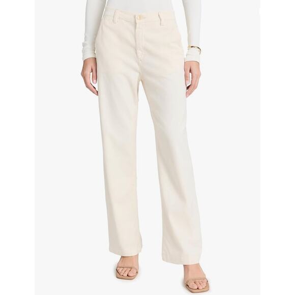 AG Adriano Goldschmied NWT Caden Straight Wide Leg Chino Pants in Canvas 33